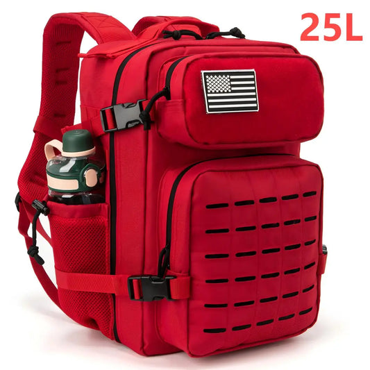 25L/45L Tactical Backpack for Men and Women Outdoor Survival Bug Out Bag Small School Rucksack Hking with Bottle Holder