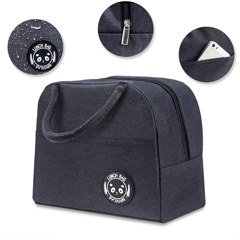 1pc Insulated Lunch Bag Leak Proof Thermal Lunch Box Bag Portable Food Container For Work School Picnic Aluminum Foil Bento Bags