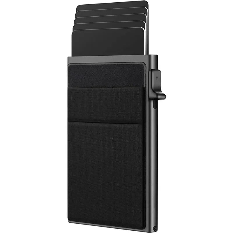 Men Anti Rfid Blocking Protected Magic ID Credit Bank Card Holder Case Wallet Metal Thin Slim Minimalist Small Metal Wallet