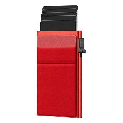 Men Anti Rfid Blocking Protected Magic ID Credit Bank Card Holder Case Wallet Metal Thin Slim Minimalist Small Metal Wallet