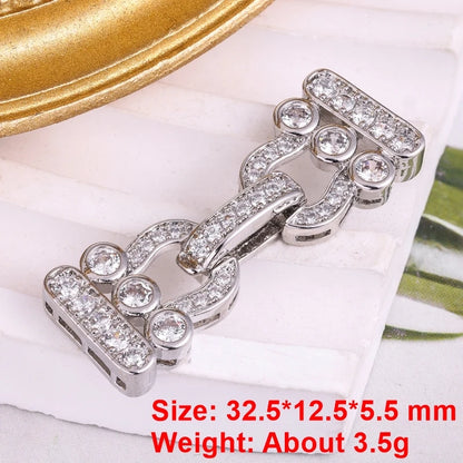 Juya 18K Gold Silver Plated Decorative Connector Fastener Hooks Lock Clasps For DIY Women Crystals Gems Pearls Jewelry Making