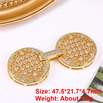 Juya 18K Gold Silver Plated Decorative Connector Fastener Hooks Lock Clasps For DIY Women Crystals Gems Pearls Jewelry Making