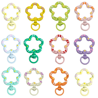 5pcs Flower Metal Lobster Claw Clasps Swivel Lanyards Trigger Snap Hooks Strap Connector for Bag Key Chains Rings Jewelry Making