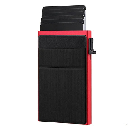 Men Anti Rfid Blocking Protected Magic ID Credit Bank Card Holder Case Wallet Metal Thin Slim Minimalist Small Metal Wallet