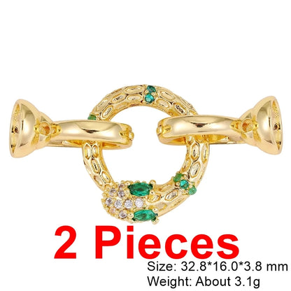 Juya 18K Gold Silver Plated Decorative Connector Fastener Hooks Lock Clasps For DIY Women Crystals Gems Pearls Jewelry Making