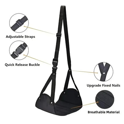 Portable Foot Mat - Adjustable Strap Office Resting Foot Mat Foot Hammock Foot Mat Lazy Man Magic Travel Magic Travel Airplane