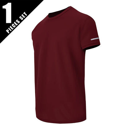 1/4 Pcs Men's Summer Quick-drying Sports Fashion Printed Short-sleeved Teens Loose and Comfortable Running Fitness Joker T-shirt