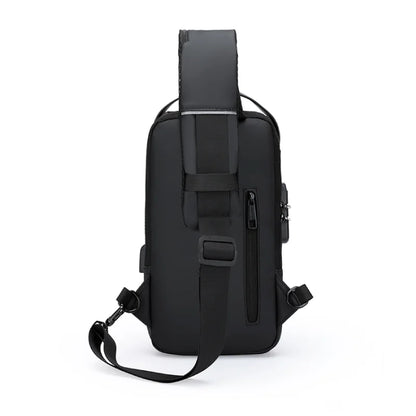 Men's Anti-theft Combination Lock Chest Bag - Adjustable Shoulder Strap, Suitable for Outdoor，and Leisure Sports, Crossbody Bag