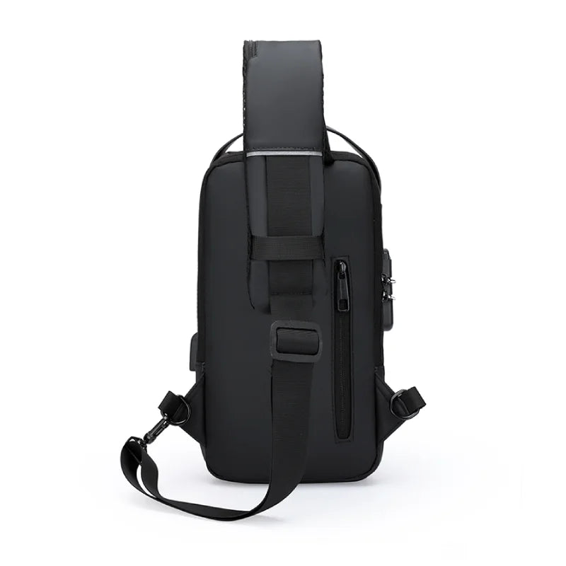 Men's Anti-theft Combination Lock Chest Bag - Adjustable Shoulder Strap, Suitable for Outdoor，and Leisure Sports, Crossbody Bag