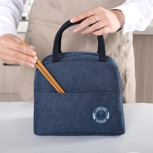 1pc Insulated Lunch Bag Leak Proof Thermal Lunch Box Bag Portable Food Container For Work School Picnic Aluminum Foil Bento Bags