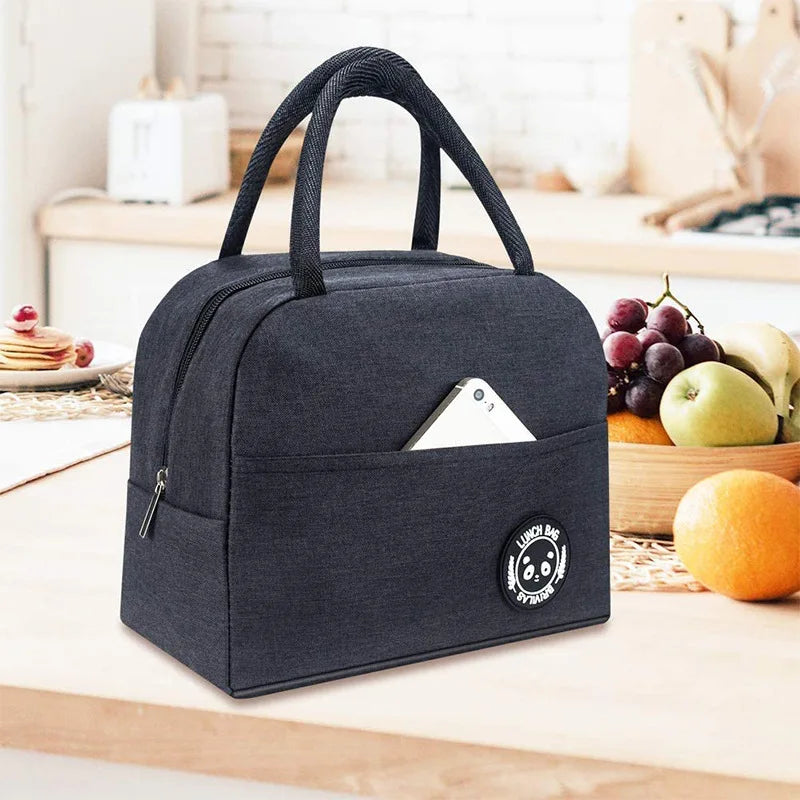 1pc Insulated Lunch Bag Leak Proof Thermal Lunch Box Bag Portable Food Container For Work School Picnic Aluminum Foil Bento Bags