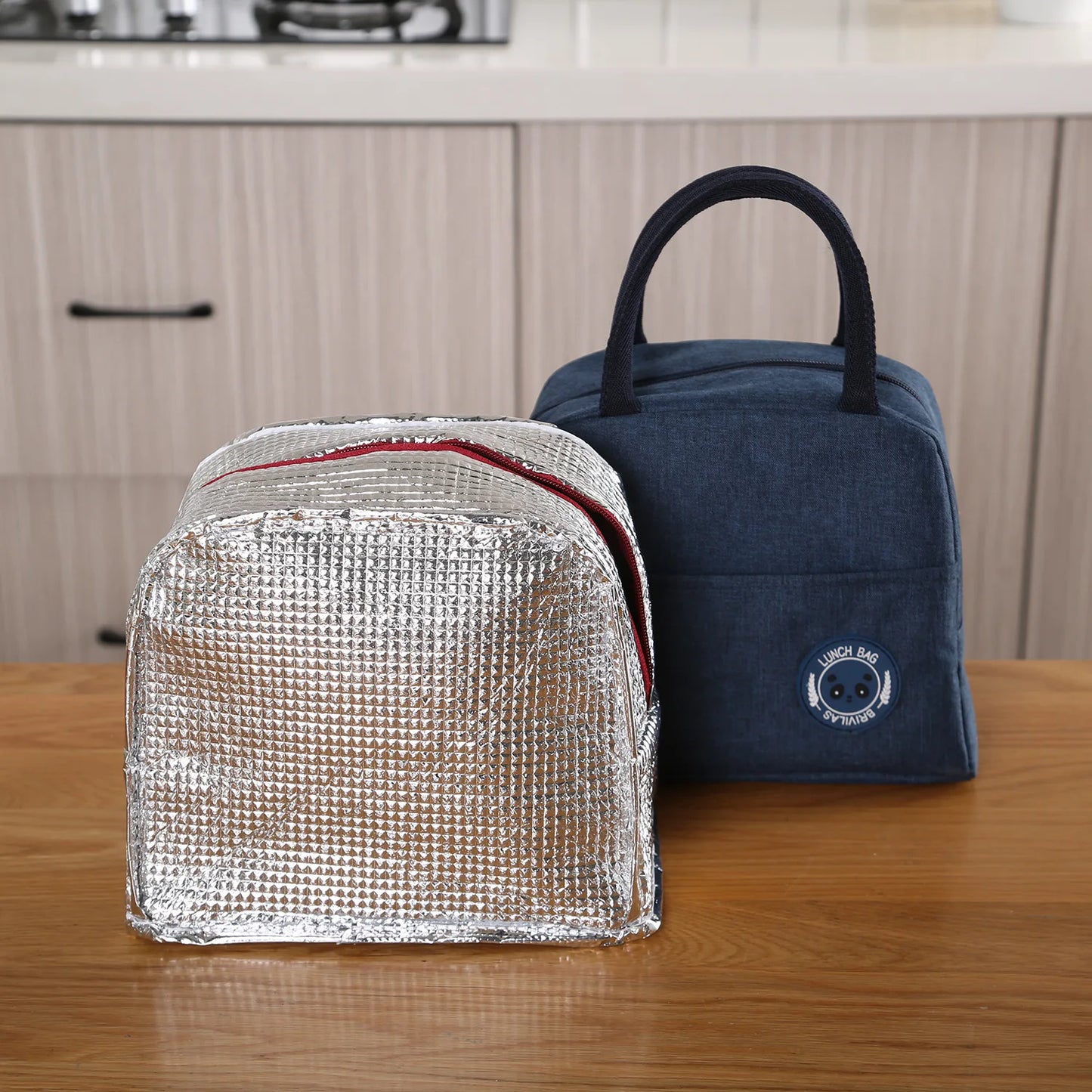 1pc Insulated Lunch Bag Leak Proof Thermal Lunch Box Bag Portable Food Container For Work School Picnic Aluminum Foil Bento Bags