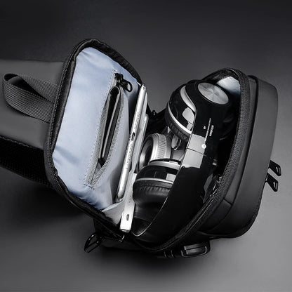 Password Lock Anti-Theft Men's Bag Men's Chest Bag Casual Sports Small Backpack Shoulder Crossbody Bag Motorcycle Bag