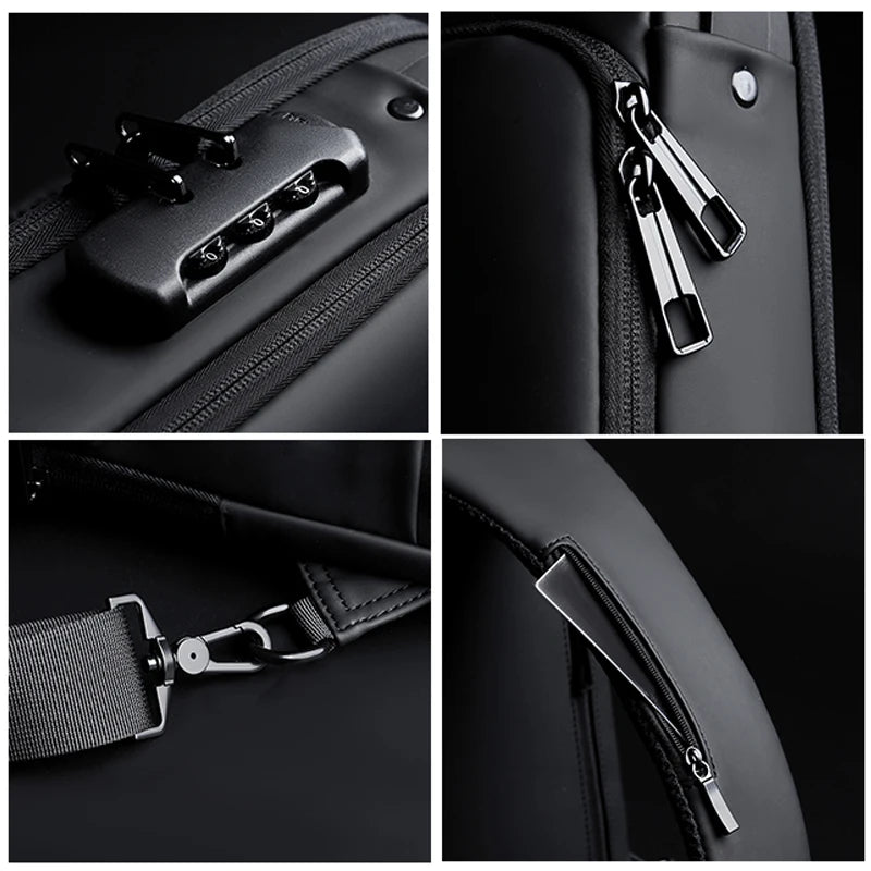 Password Lock Anti-Theft Men's Bag Men's Chest Bag Casual Sports Small Backpack Shoulder Crossbody Bag Motorcycle Bag