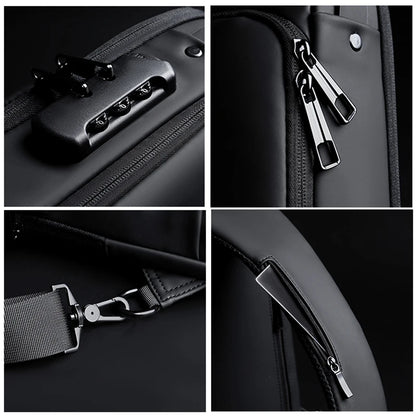 Password Lock Anti-Theft Men's Bag Men's Chest Bag Casual Sports Small Backpack Shoulder Crossbody Bag Motorcycle Bag