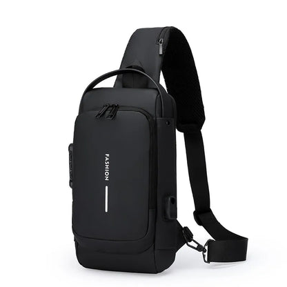 Men's Anti-theft Combination Lock Chest Bag - Adjustable Shoulder Strap, Suitable for Outdoor，and Leisure Sports, Crossbody Bag