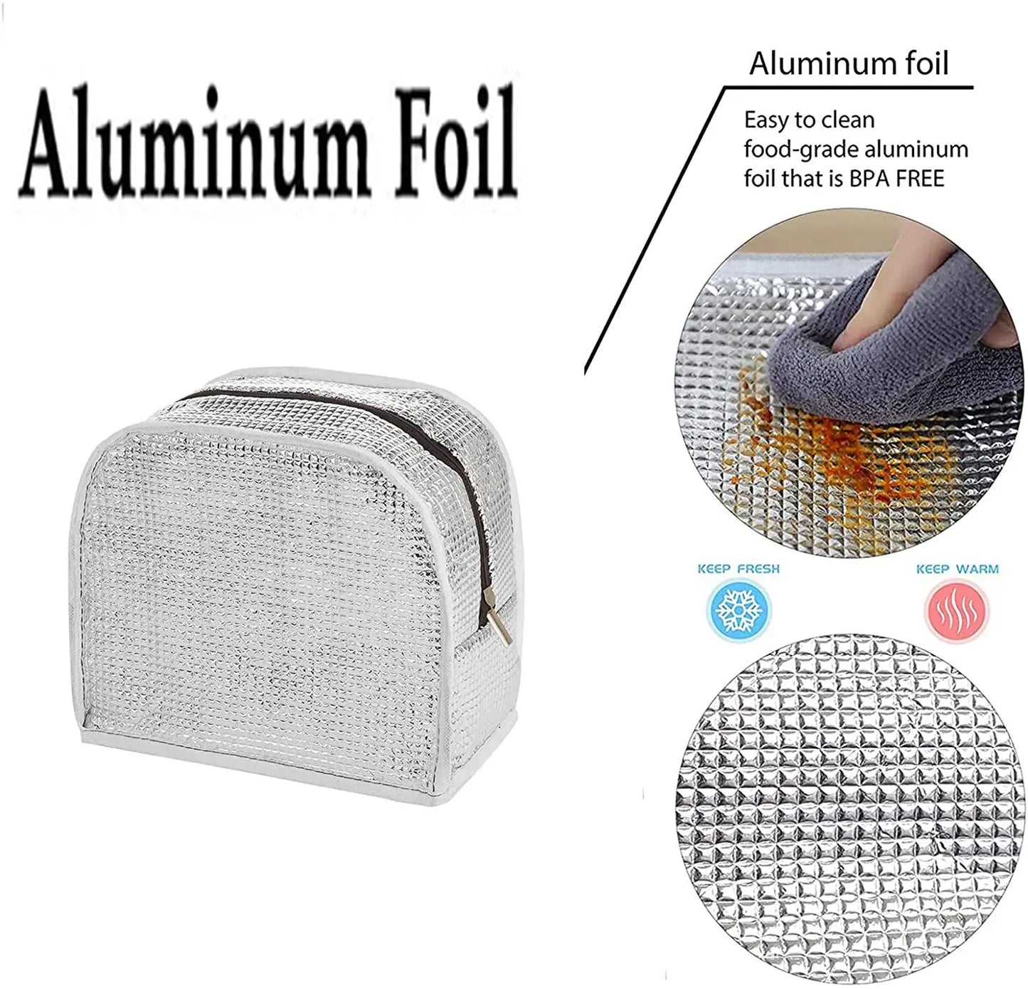 1pc Insulated Lunch Bag Leak Proof Thermal Lunch Box Bag Portable Food Container For Work School Picnic Aluminum Foil Bento Bags