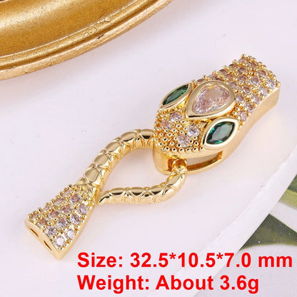 Juya 18K Gold Silver Plated Decorative Connector Fastener Hooks Lock Clasps For DIY Women Crystals Gems Pearls Jewelry Making